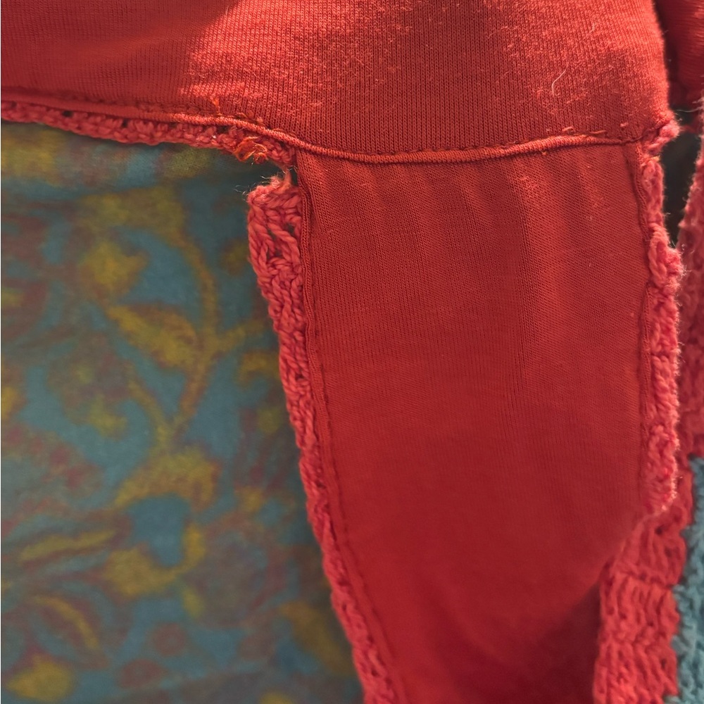 Sundance maxi dress mix media crochet detail 14P - Picture 6 of 7